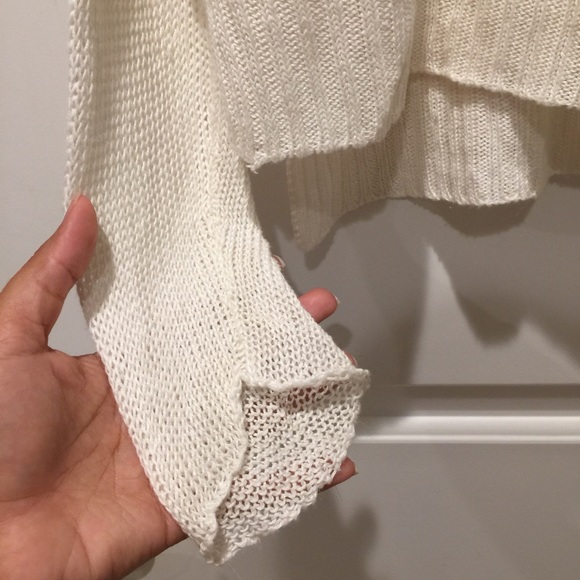 Acrobat Brand White Knit Crew Pullover Sweater S - Picture 5 of 8